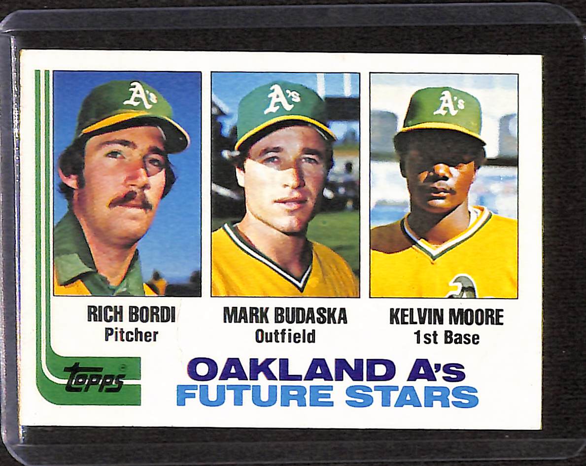 FIINR Baseball Card 1982 Topps Rich Bordi - Mark Budaska - Kelvin Moore Vintage Baseball Card #531 - Mint Condition