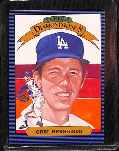 FIINR Baseball Card 1986 Donruss Diamond Kings Orel Hershiser Vintage Baseball Card #18 - Mint Condition