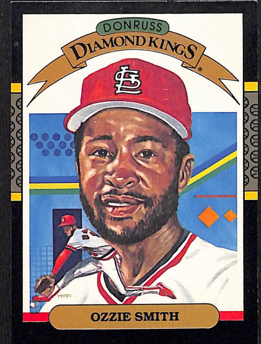 FIINR Baseball Card 1986 Donruss Diamond Kings Ozzie Smith MLB Vintage Baseball Card #5 - Mint Condition