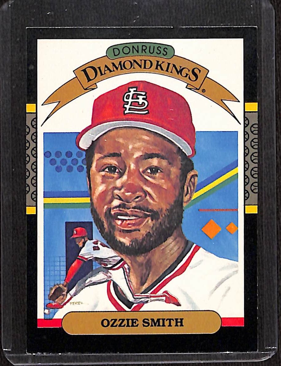 FIINR Baseball Card 1986 Donruss Diamond Kings Ozzie Smith MLB Vintage Baseball Card #5 - Mint Condition