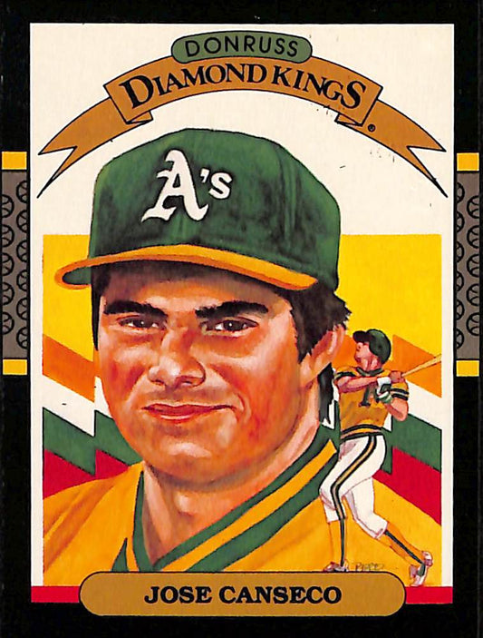 FIINR Baseball Card 1986 Donruss Jose Canseco Diamond Kings Baseball Card #6 - Mint Condition