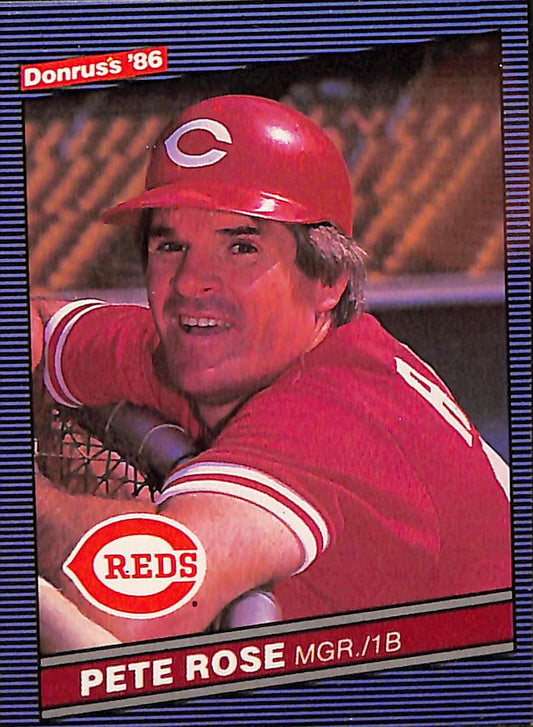 FIINR Baseball Card 1986 Donruss Pete Rose Manager Baseball Card #62 - Mint Condition