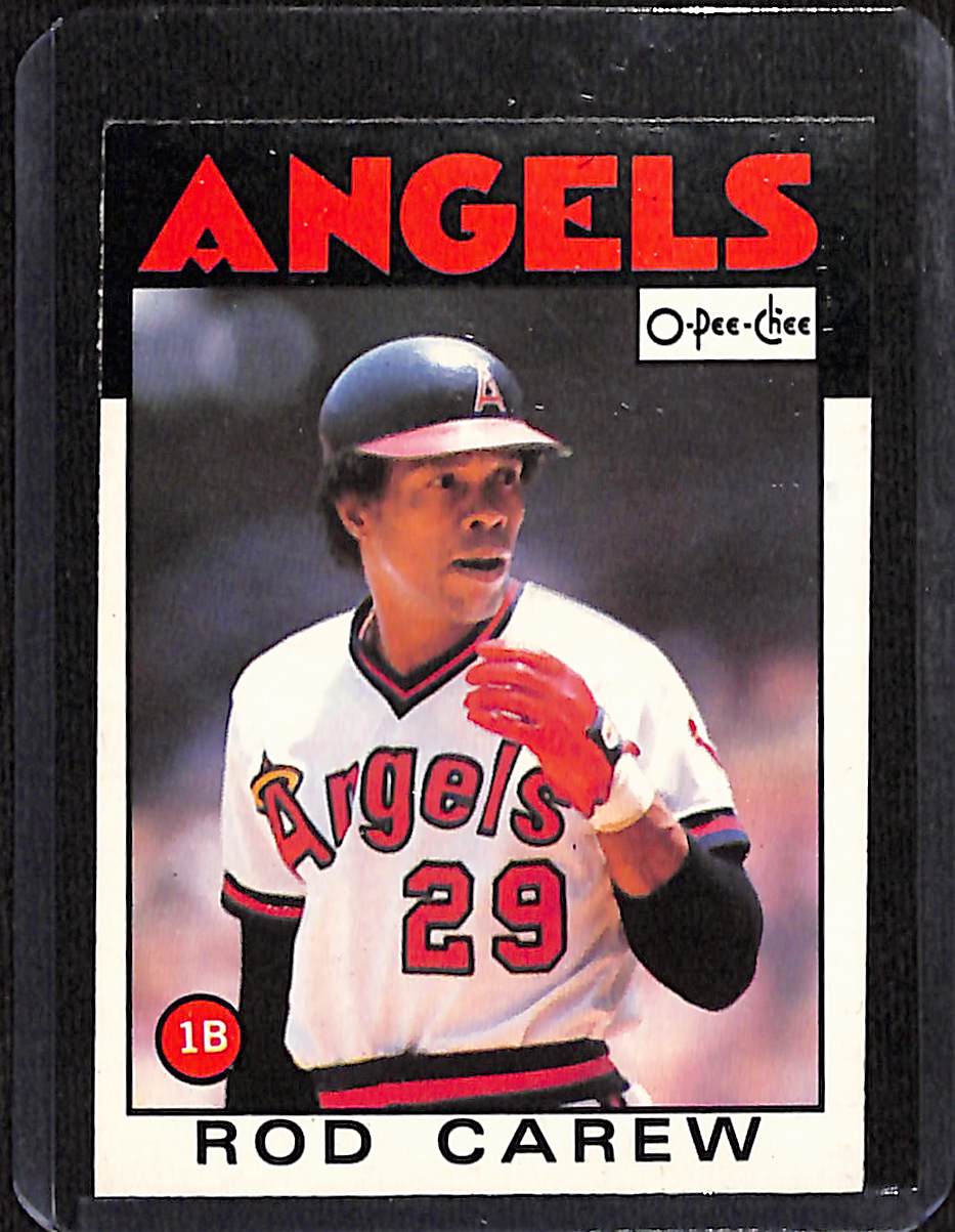 FIINR Baseball Card 1986 O-Pee-Chee Rod Carew Vintage MLB Baseball Card #371 - Mint Condition