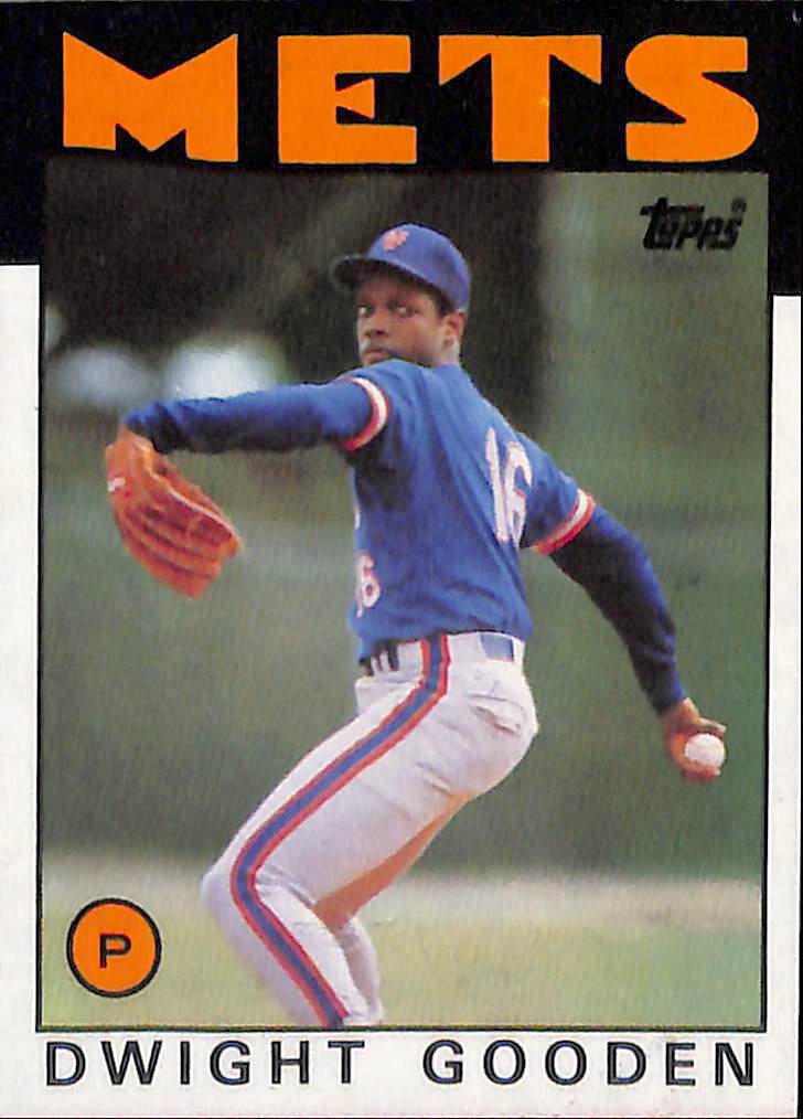 FIINR Baseball Card 1986 Topps Dwight Gooden "Doc" MLB Baseball Card #250 Vintage - Mint Condition