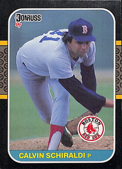 FIINR Baseball Card 1987 Donruss Calvin Schiraldi Vintage MLB Baseball Card #641 - Mint Condition