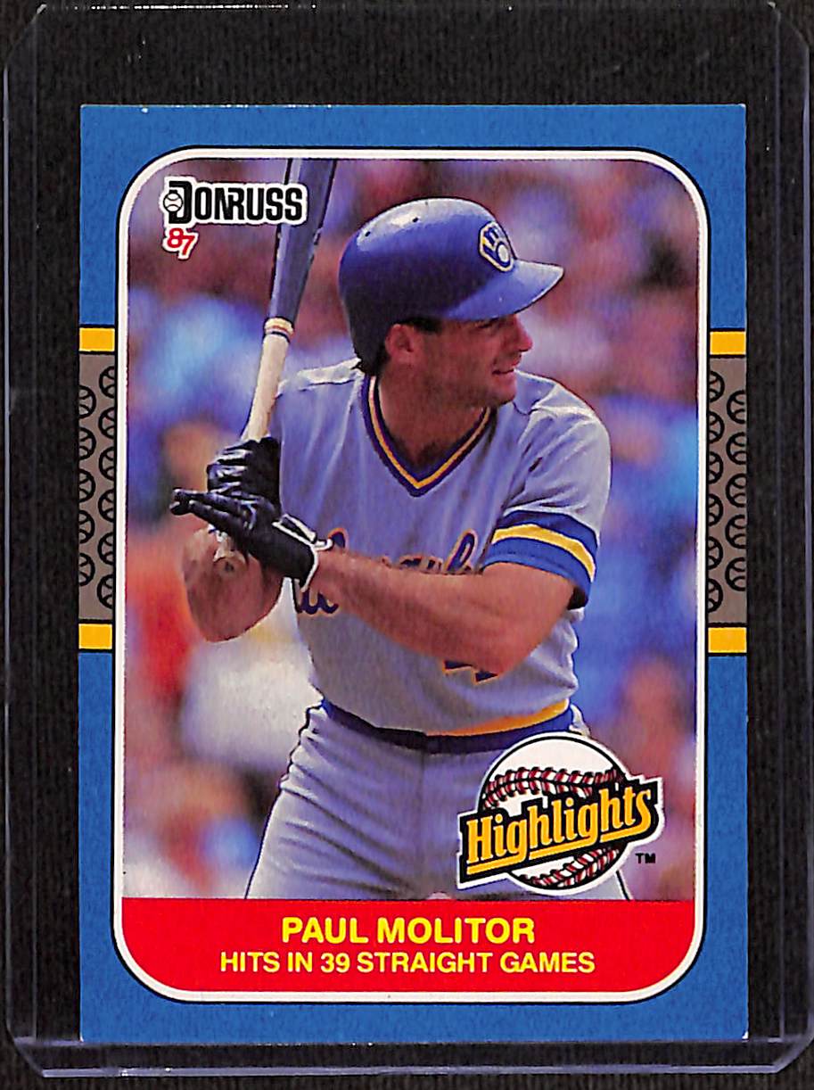FIINR Baseball Card 1987 Donruss Paul Molitor Highlights Vintage MLB Baseball Card #29 - Mint Condition