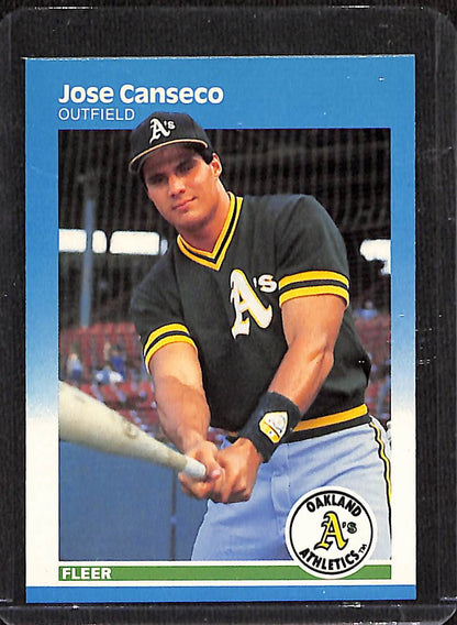 FIINR Baseball Card 1987 Fleer Jose Canseco Rookie Baseball Card #389 - Rookie Card - Mint Condition