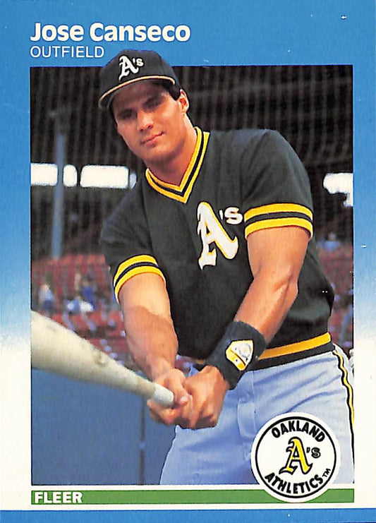 FIINR Baseball Card 1987 Fleer Jose Canseco Rookie Baseball Card #389 - Rookie Card - Mint Condition