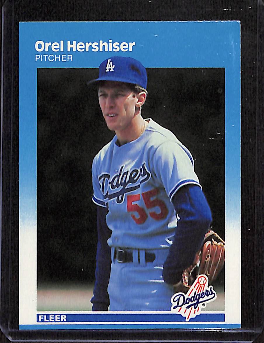 FIINR Baseball Card 1987 Fleer Orel Hershiser Vintage Rookie MLB Baseball Card #441 - Mint Condition