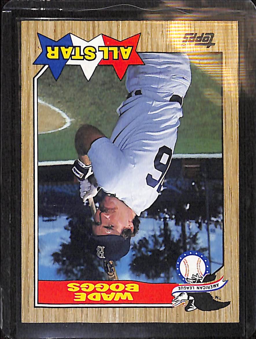 FIINR Baseball Card 1987 Topps All Star Wade Boggs Baseball Card #608 - Mint Condition