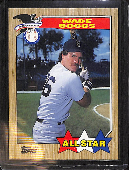 FIINR Baseball Card 1987 Topps All Star Wade Boggs Baseball Card #608 - Mint Condition