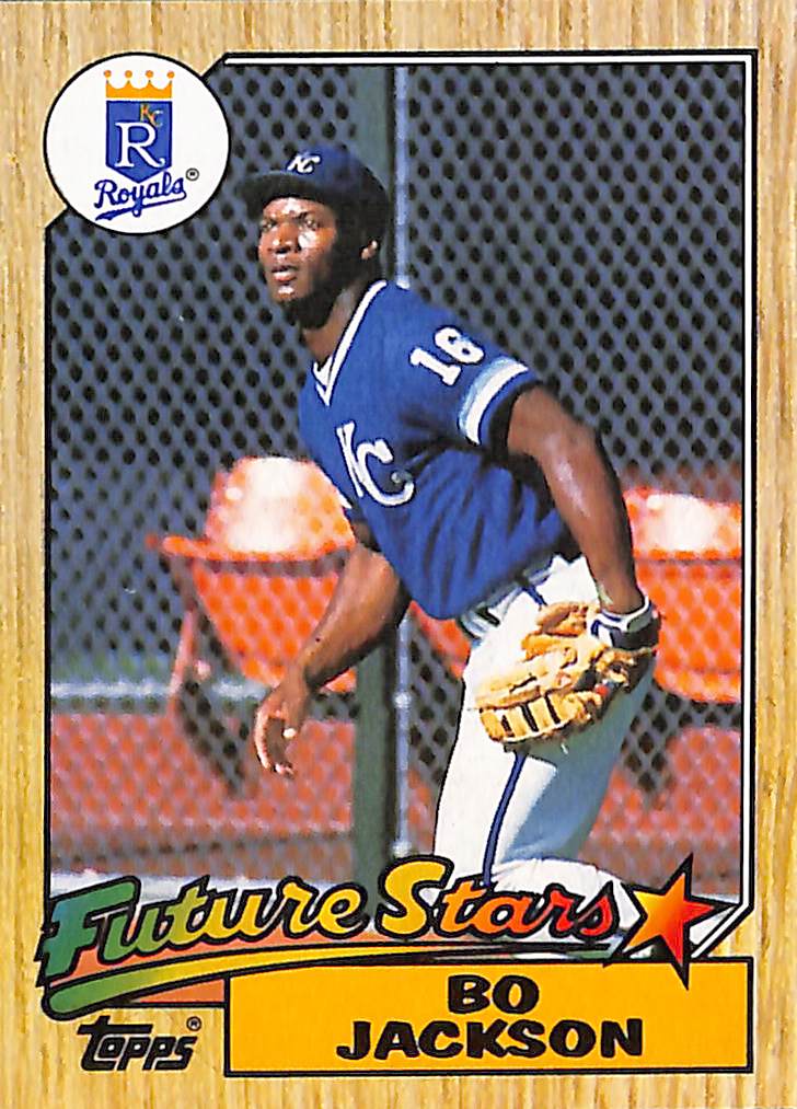 FIINR Baseball Card 1987 Topps Bo Jackson Rookie Card Vintage Baseball Card #170 - Rookie Card - Mint Condition