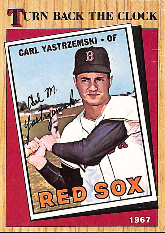 FIINR Baseball Card 1987 Topps Carl Yastrzemski Turn Back The Clock Vintage Baseball Card #314 - Mint Condition