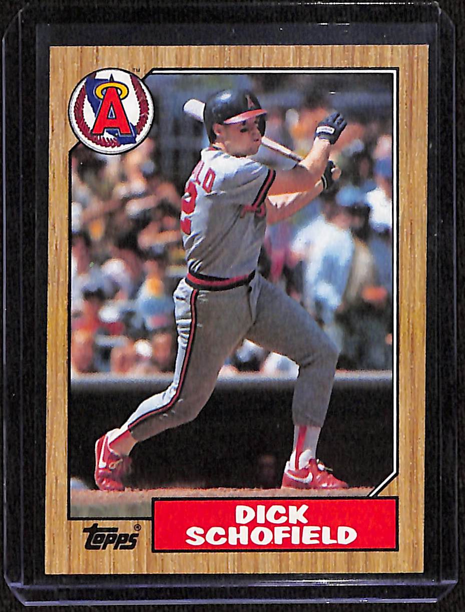 FIINR Baseball Card 1987 Topps Dick Schofield Vintage MLB Baseball Card #502 - Mint Condition