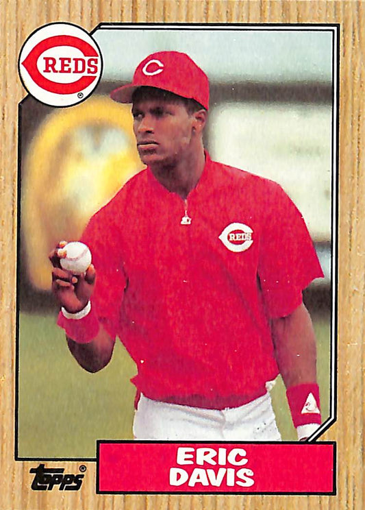 FIINR Baseball Card 1987 Topps Eric Davis Vintage MLB Baseball Card #412 - Mint Condition