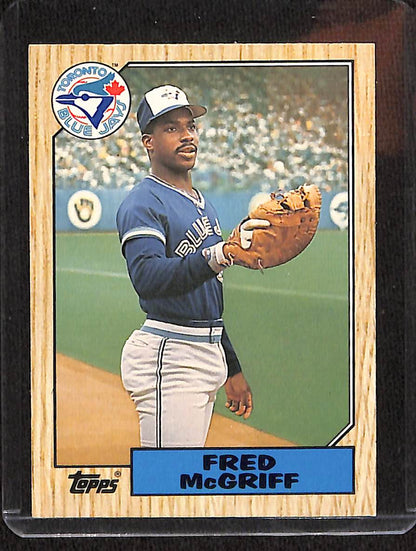 FIINR Baseball Card 1987 Topps Fred McGriff Baseball Card Blue Jays #74T - Mint Condition - Pristine Condition