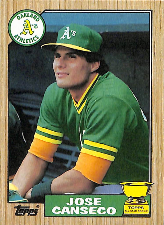 FIINR Baseball Card 1987 Topps Jose Canseco Rookie MLB Baseball Card #620 - Rookie Card - Mint Condition