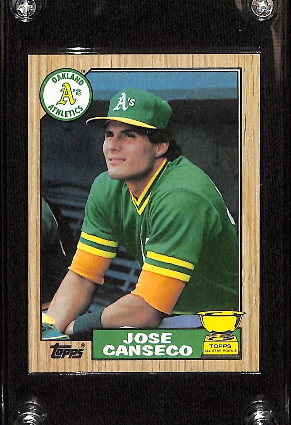 FIINR Baseball Card 1987 Topps Jose Canseco Rookie MLB Baseball Card #620 - Rookie Card - Mint Condition