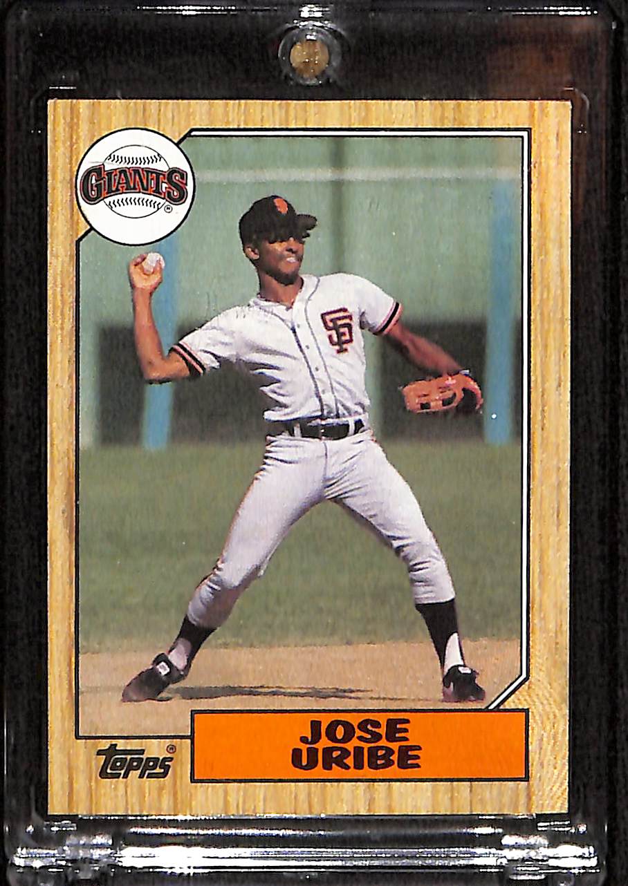 FIINR Baseball Card 1987 Topps Jose Uribe Baseball Card #633 - Mint Condition