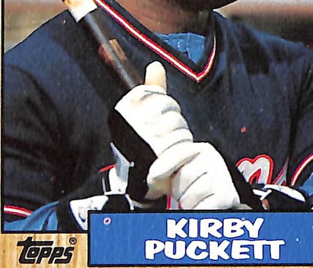 FIINR Baseball Card 1987 Topps Kirby Puckett MLB Vintage Baseball Double Error Card #450 - Double Error Card - Mint Condition