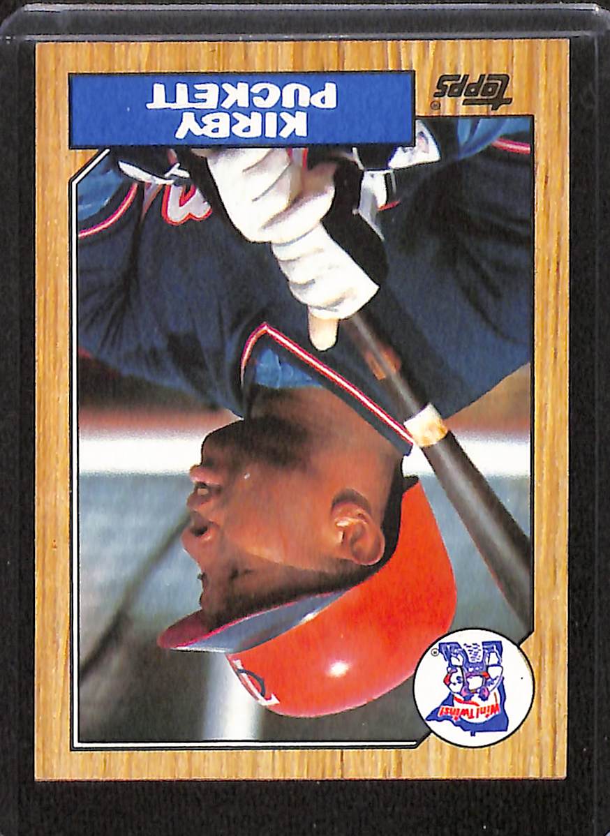 FIINR Baseball Card 1987 Topps Kirby Puckett MLB Vintage Baseball Error Card #450 - Error Card - Mint Condition