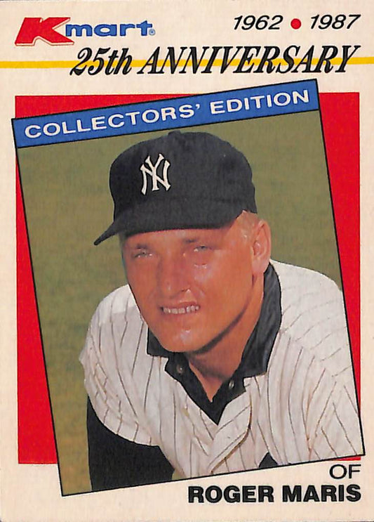 FIINR Baseball Card 1987 Topps Kmart Roger Maris MLB Baseball Card Yankees #7 - Vintage - Mint Condition