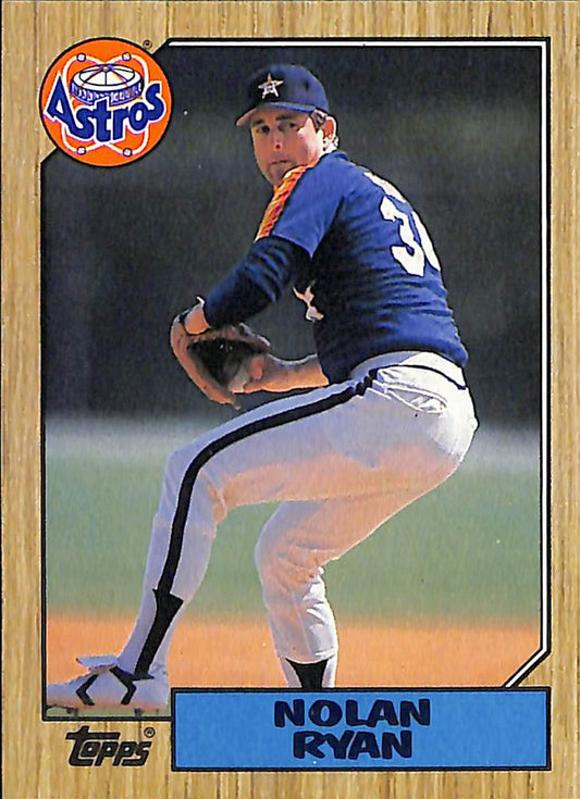FIINR Baseball Card 1987 Topps Nolan Ryan Vintage Baseball Card Astros #757 - Mint Condition