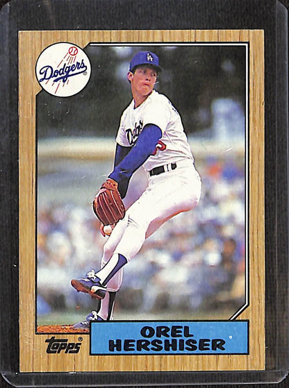 FIINR Baseball Card 1987 Topps Orel Hershiser Rookie MLB Baseball Error Card #17 - Error Card - Mint Condition