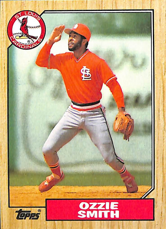 FIINR Baseball Card 1987  Topps Ozzie Smith MLB Vintage Baseball Card #749 - Mint Condition