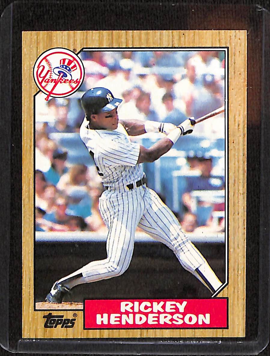 FIINR Baseball Card 1987 Topps Rickey Henderson Baseball Card #735 - Mint Condition