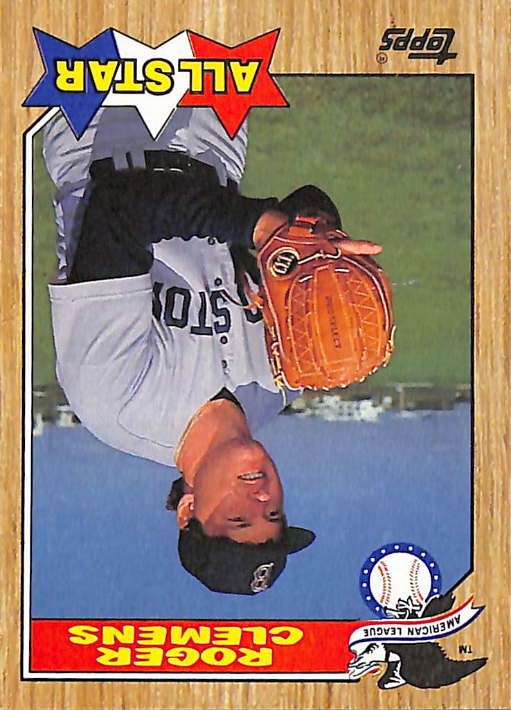 FIINR Baseball Card 1987 Topps Roger Clemens All-Star Baseball Card #614 - Mint Condition