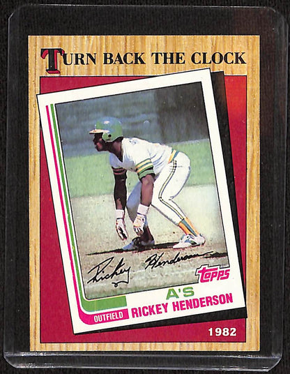 FIINR Baseball Card 1987 Topps Turn Back The Clock Rickey Henderson Baseball Card #311 - Mint Condition