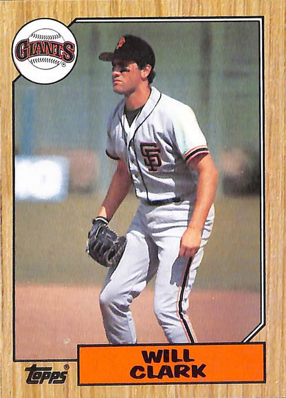 FIINR Baseball Card 1987 Topps Will Clark Vintage MLB Baseball Player Card #420 - Mint Condition