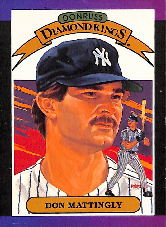 FIINR Baseball Card 1988 Donruss Diamond Kings Don Mattingly Baseball Card #26 - Mint Condition