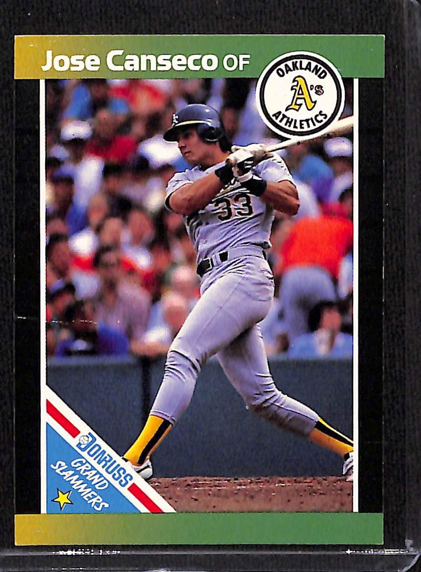 FIINR Baseball Card 1988 Donruss Grand Slammers Jose Canseco Baseball Card #1 - Mint Condition