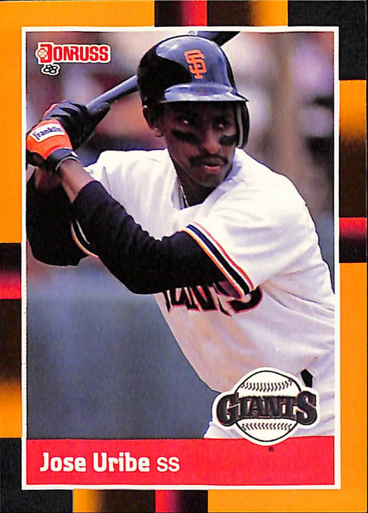 FIINR Baseball Card 1988 Donruss Jose Uribe MLB Baseball Card #303 - Mint Condition