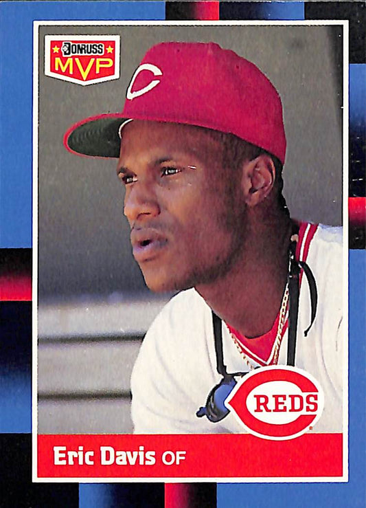 FIINR Baseball Card 1988 Donruss MVP Eric Davis Vintage MLB Baseball Card #BC-2 - Mint Condition