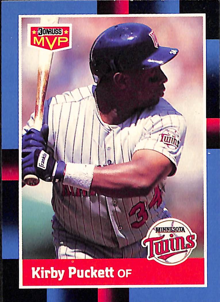 FIINR Baseball Card 1988 Donruss MVP Kirby Puckett MLB Baseball Error Card #BC-15 - Error Card - Mint Condition