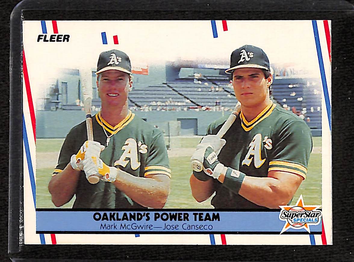 FIINR Baseball Card 1988 Fleer Mark McGwire and Jose Canseco Baseball Card #624 - Mint Condition