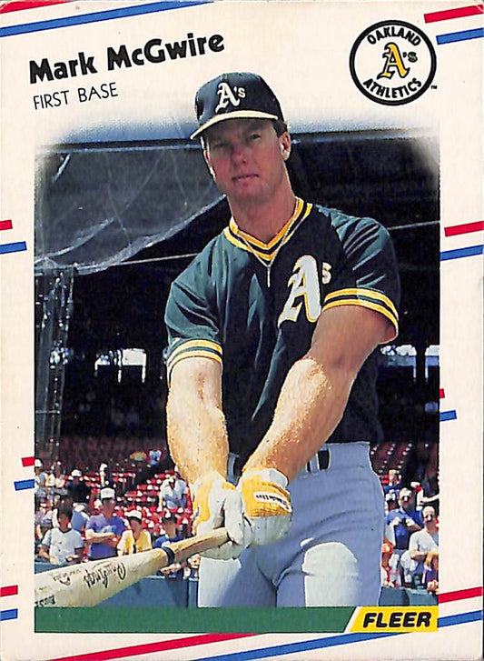 FIINR Baseball Card 1988 Fleer Mark McGwire Baseball Card #286 - Mint Condition