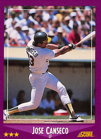 FIINR Baseball Card 1988 Score Jose Canseco MLB Baseball Card #45 - Mint Condition