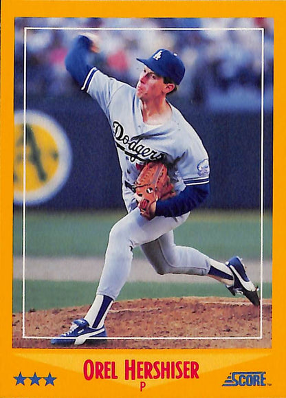 FIINR Baseball Card 1988 Score Orel Hershiser Vintage Baseball Card #470 - Mint Condition