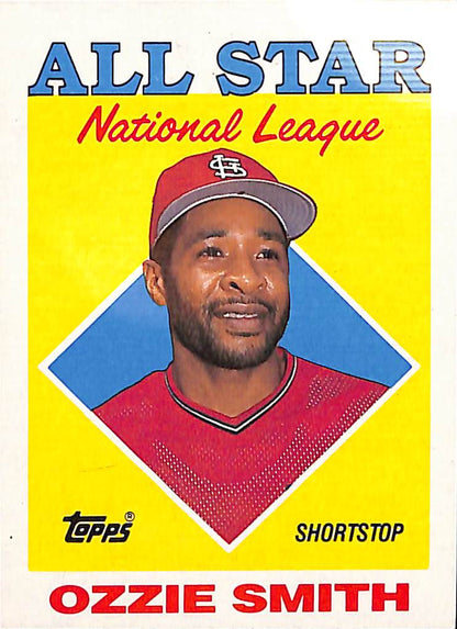 FIINR Baseball Card 1988 Topps All Star Ozzie Smith Vintage Baseball Card #400 - Mint Condition