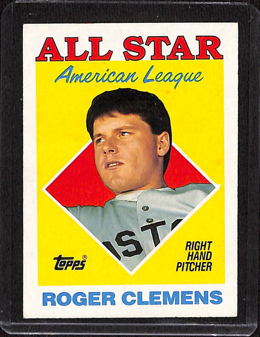 FIINR Baseball Card 1988 Topps All-Star Roger Clemens Vintage Baseball Card #394 - Mint Condition