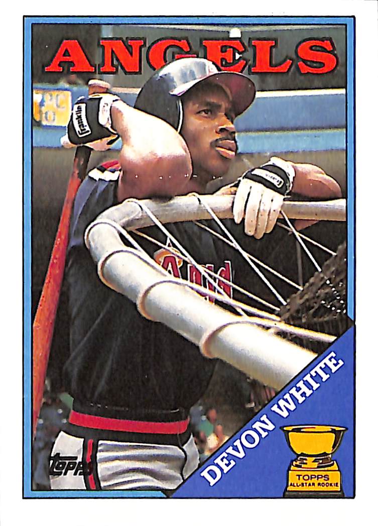 FIINR Baseball Card 1988 Topps All-Star Rookie Devon White Vintage Baseball Card #192 - Mint Condition