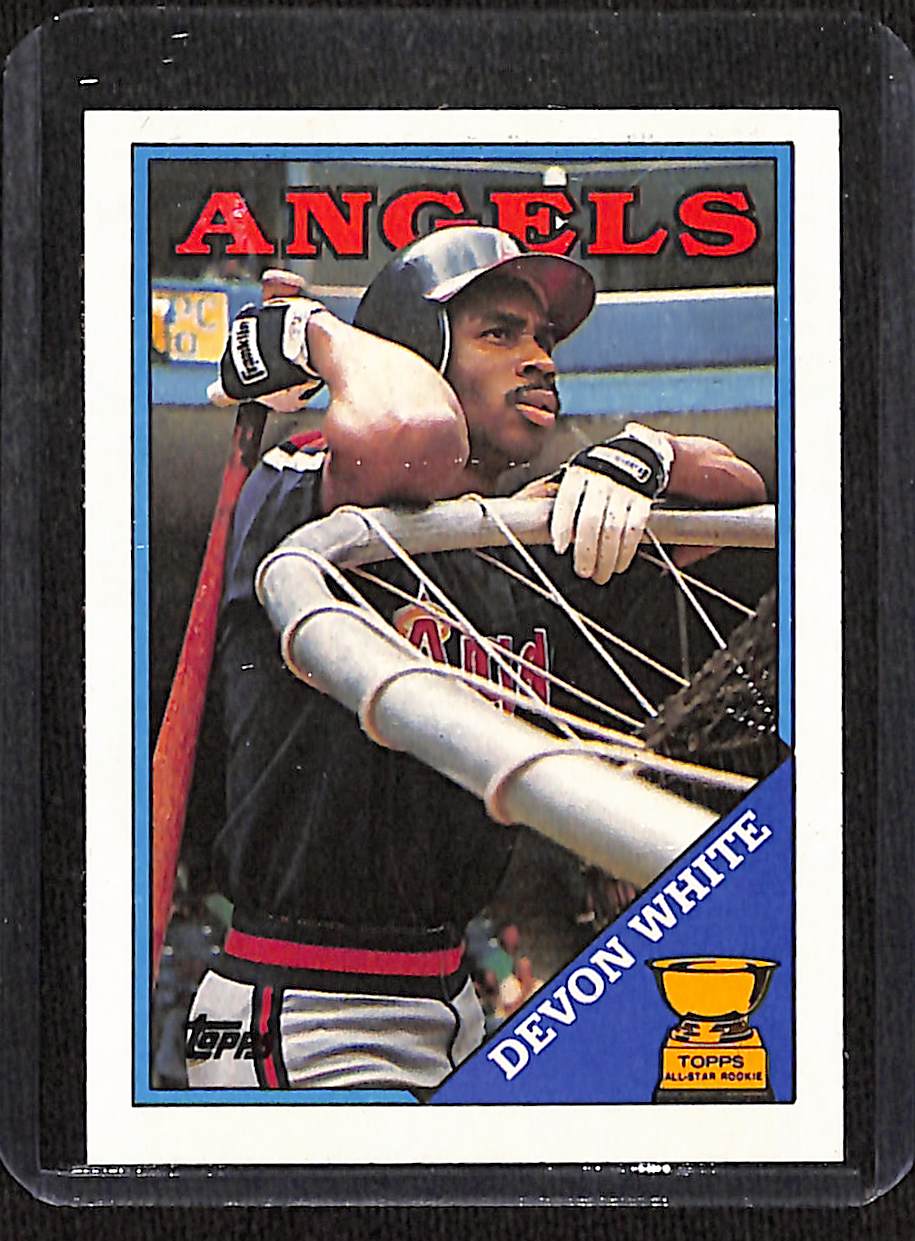 FIINR Baseball Card 1988 Topps All-Star Rookie Devon White Vintage Baseball Card #192 - Mint Condition