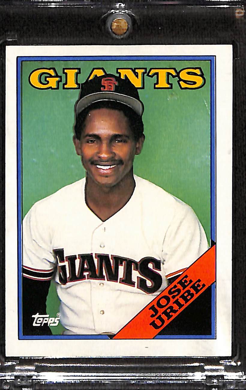 FIINR Baseball Card 1988 Topps Jose Uribe Error Baseball Card #302 - Error Card - Mint Condition