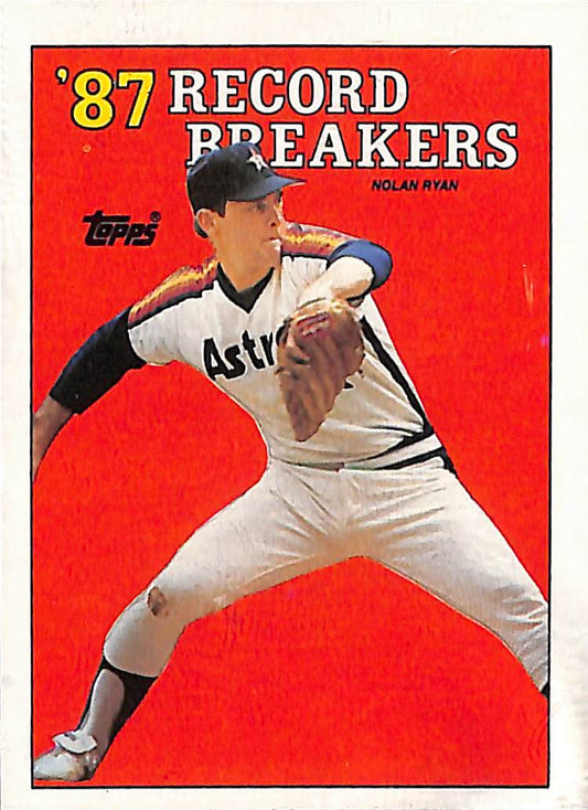 FIINR Baseball Card 1988 Topps Nolan Ryan Record Breaker Vintage Baseball Card #6 - Mint Condition