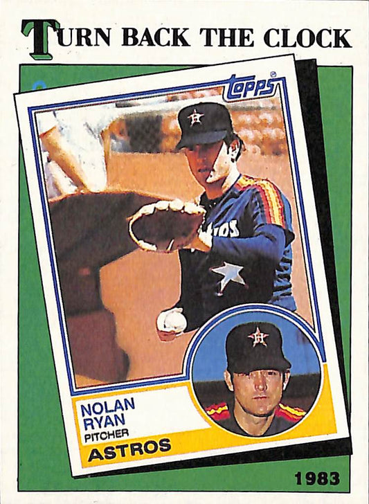FIINR Baseball Card 1988 Topps Nolan Ryan Vintage Turn Back The Clock Baseball Player Card #661 - Mint Condition