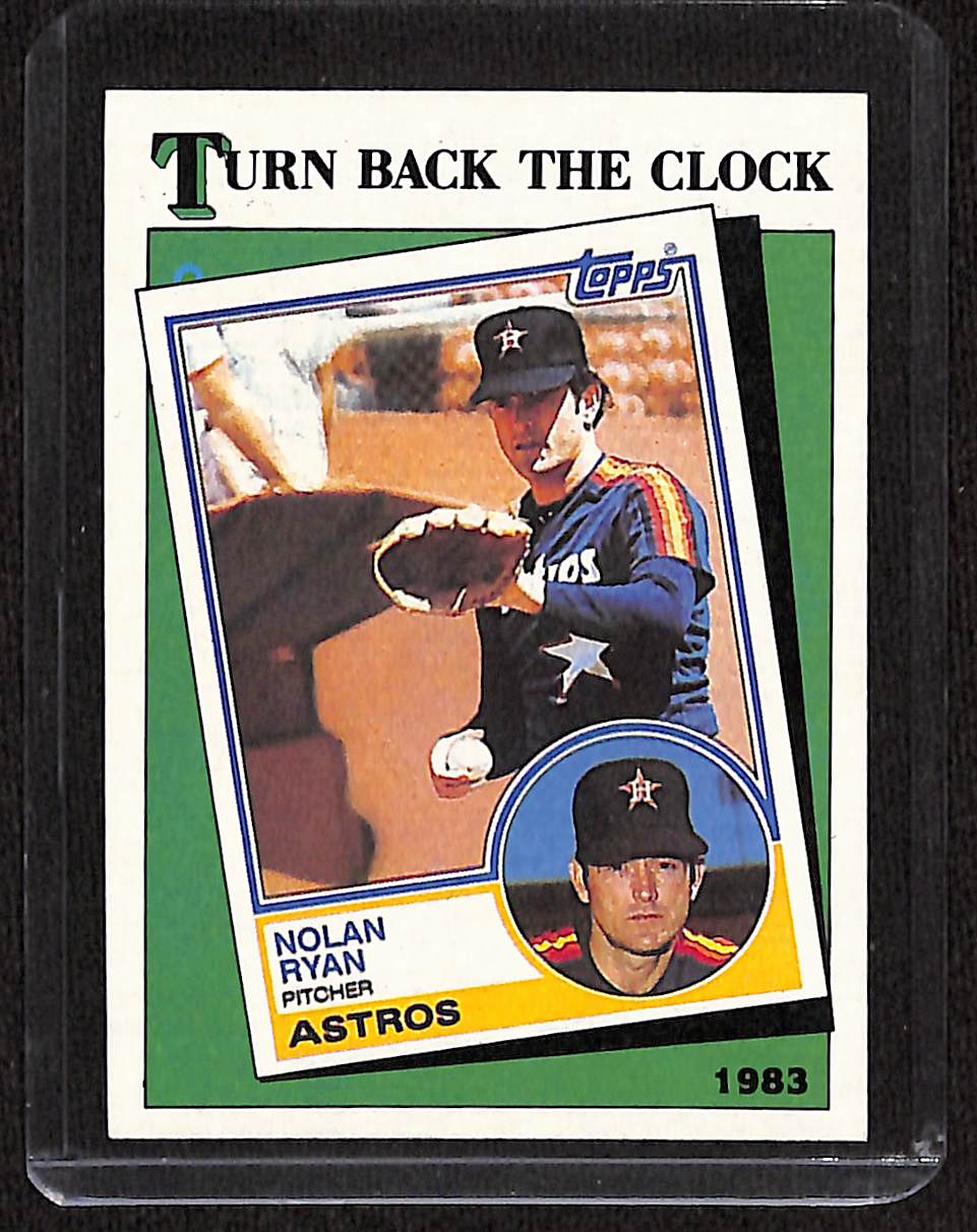 FIINR Baseball Card 1988 Topps Nolan Ryan Vintage Turn Back The Clock Baseball Player Card #661 - Mint Condition